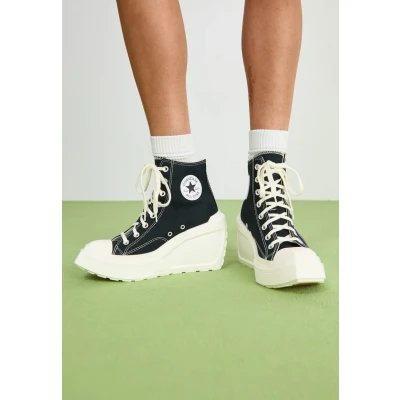 Afbeelding van Converse Chuck 70 DE LUXE Wedge Sneakers hoog, Dames, Maat: 40, Black/egret Textiel