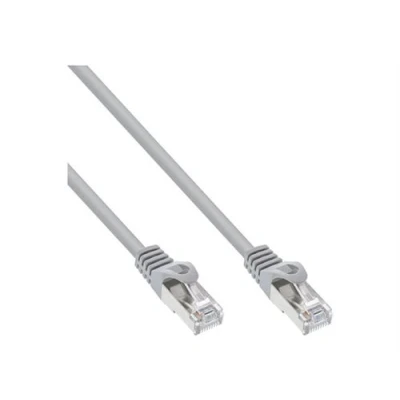 Image de InLine Cordon de raccordement RJ 45 (M) pour 30 cm FTP CAT 5e moulé gris
