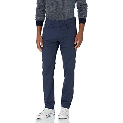 Image de Amazon Essentials Pantalon Chino Stretch Confortable à 5 Poches Coupe Ajustée (Déjà Goodthreads) Men&#039;s, Bleu Marine, 34W / 30L