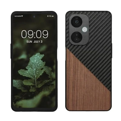 Afbeelding van kwmobile hoesje geschikt voor OnePlus Nord CE 3 Lite 5G / N30 Backcover in donkerbruin zwart Smartphonehoesje design