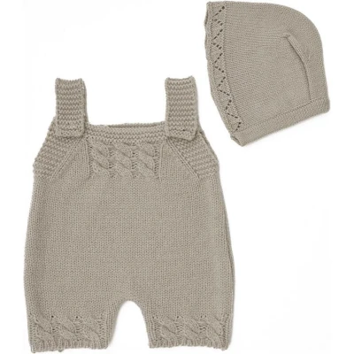 Afbeelding van Byastrup Poppenkleding Boxpakje Met Muts 50 Cm Taupe