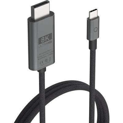 Afbeelding van Linq byELEMENTS / USB C naar Display Port Kabel 8K/60Hz 2m Zwart