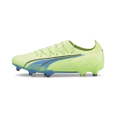 Afbeelding van Ultra Ultimate FG AG 106868 Voetbalschoenen Heren Fizzy Light Parisian Night Glimmer Blue400 11 Geel