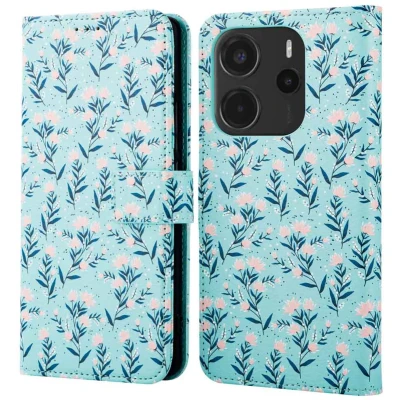 Afbeelding van imoshion Design Bookcase voor de Xiaomi Redmi Note 14 (4G) Blue Flowers