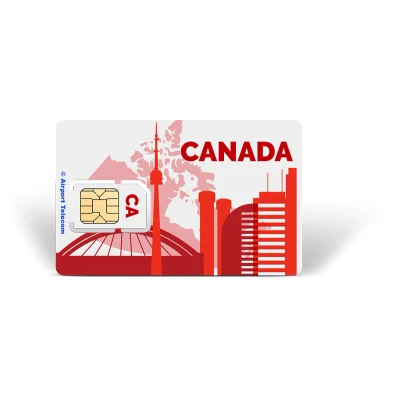 Afbeelding van Simkaart Canada Unlimited Data + Onbeperkt Bellen Prepaid Met Snel 4G/5G Internet En Op Reis In Noord Amerika Airport Telecom