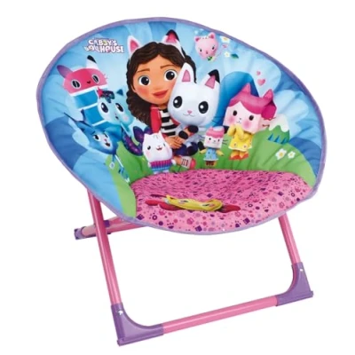 Afbeelding van FUN HOUSE Kind 713598 Gabby en het magische huis, maanstoel, opvouwbaar, hoogte 47 x l 54 d: 42 cm, polyethyleen, roze