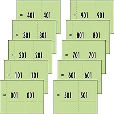 Afbeelding van Sigel nummerblok Expres groen 10 blok a 100 vel genummerd 1 t/m 1000 SI 76153