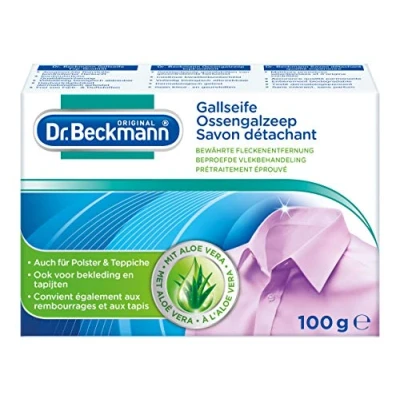 Afbeelding van Dr. Beckmann Gallenzeep, veelzijdig natuurlijk, tegen vlekken, met de bewezen kracht van galzeep, bevat 0% parfums, kleurstoffen en bleekmiddel, 100 g, g (1 stuk), Metaal