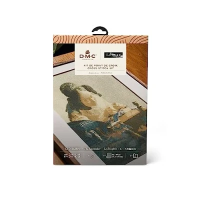 Afbeelding van Borduurpakket De Kantwerkster Louvre collectie DMC