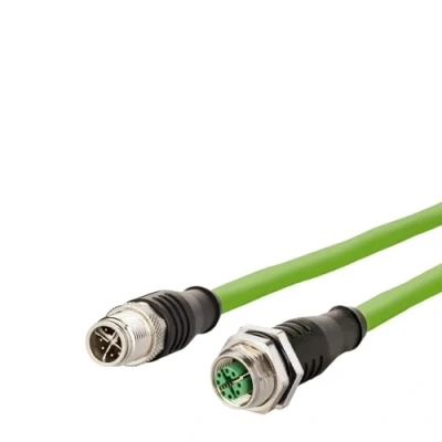 Afbeelding van Metz Connect 142M2X12100 M12 Netwerkkabel, patchkabel CAT 6A S/FTP 10.00 m Groen PUR mantel, Zuurbestendig, Ozonbestendig, UV bestendig, Geschikt voor