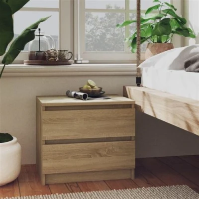 Afbeelding van vidaXL Nachtkastjes 2 st 50x39x43,5 cm bewerkt hout sonoma eikenkleur