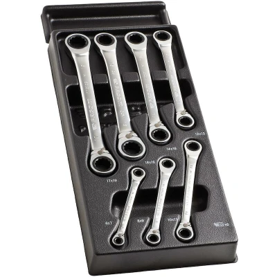 Afbeelding van FACOM MOD.65J7PB ratelringsleutelset 12 kant 6 tot 19 mm in module 7 delig