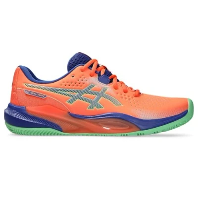 Afbeelding van Asics GEL Challenger 15 Padelschoenen, Heren, Maat: 46.5, Coral/dark blue Imitatieleer/ textiel