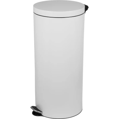 Afbeelding van Pedaalemmer , 30L, Prullenbak, wit