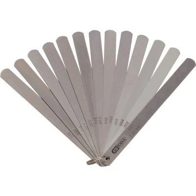 Afbeelding van KS Tools, Meter, Zuiger voelermaat, 8 bladen, 0,05 0,5mm, 200mm lang (20 cm)