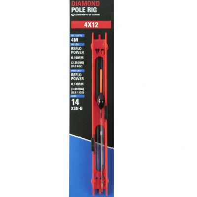 Afbeelding van Preston Des Shipp’s Carp Diamond Pole Rig 4m Maat : 4x18 Haak XSH B 14 0.19mm