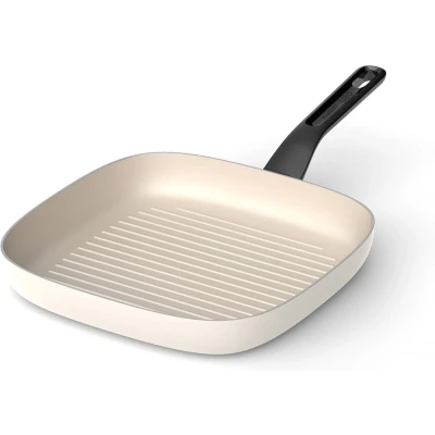 Afbeelding van LEO Grillpan antikleef Glints Spirit Ø 26cm Wit PFAS vrij