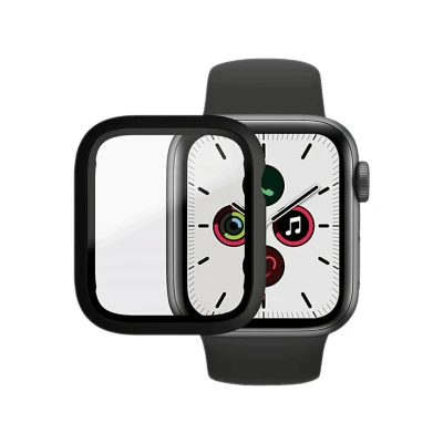 Image de Coque Apple Watch 40 mm: PanzerGlass Full Body Intercalaire Noir Silicones Et TPU (doux) Smart Covers