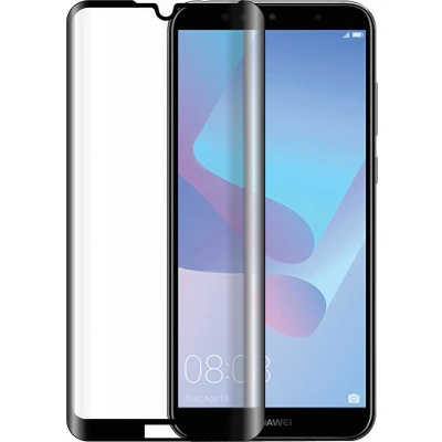 Afbeelding van Bigben Connected, Schermbeschermer voor Huawei Y6 2019 Anti vingerafdruk 2.5D, Doorzichtig zwart