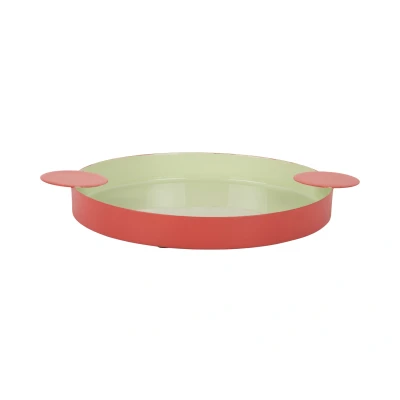 Afbeelding van Present Time Dienblad Double Funky Medium Soft green &amp; scarlet red