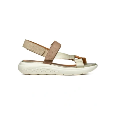 Afbeelding van Geox D Spherica EC5W Outdoorsandalen, Dames, Maat: 35, Sand light gold Leer