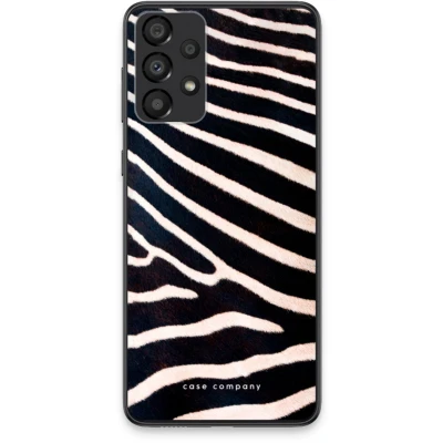 Afbeelding van Case Company® hoesje geschikt voor Samsung Galaxy A33 5G Zebra Soft Cover Telefoonhoesje Bescherming aan alle Kanten en Schermrand