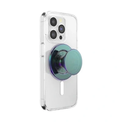 Afbeelding van PopSockets: PopGrip Rond voor MagSafe Inclusief adapterring Uittrekbare telefoonhouder en handgreep met verwisselbare bovenkant smartphones hoesjes Nightshade