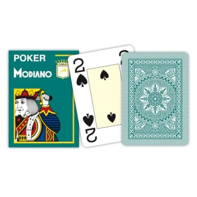 Afbeelding van Modiano poker speelkaarten groen 4 index