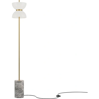 Afbeelding van Maytoni LED vloerlamp Kyoto, grijs, hoogte 145 cm, marmer