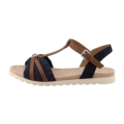Afbeelding van TOM TAILOR 5390490031 damessandalen, Navy Blauw, 38 EU