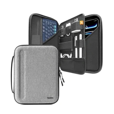 Afbeelding van Tomtoc Beschermende Hoes voor iPad Pro 11 Inch M2&amp;M1 (4/3/2/1 Gen) 2022 2018, 10,9&quot; Air 5/4 Gen 2020, 10,9&quot;/10,2&quot; 10/9, Geschikt Logitech K380 Toetsenbord, Voedingsadapter
