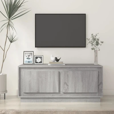 Afbeelding van Salontafel 102x50x44 cm bewerkt hout grijs sonoma eikenkleurig