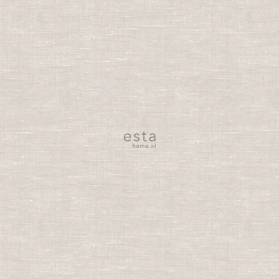 Afbeelding van krijtverf eco texture vliesbehang effen uni met linnen textiel structuur vergrijsd bruin 148695 ESTAhome