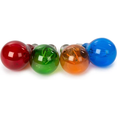 Afbeelding van HQ Power Led gloeilamp, gekleurd glas, E27, 4 stuks, verschillende kleuren