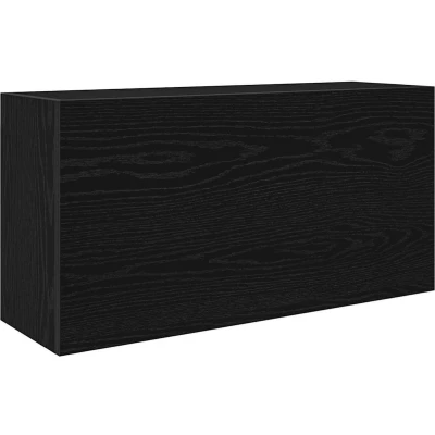 Afbeelding van Badkamerwandkast 80x25x40 cm bewerkt hout zwart
