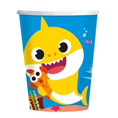 Afbeelding van 8 papieren bekers Baby Shark