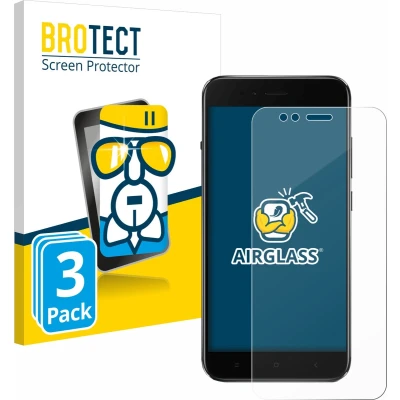 Afbeelding van BROTECT Screenprotector voor Xiaomi Mi A1 Folie Beschermfolie Beschermglas transparant (3 Stuks)