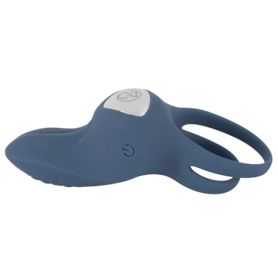 Afbeelding van Oplaadbare Vibrerende Dubbele Cockring Blauw