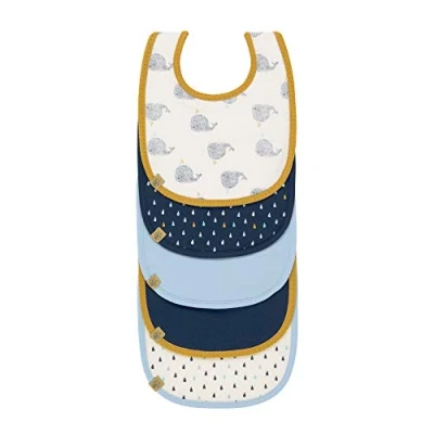 Image de Lässig Bébé bibs ensemble (5 pcs) fermeture autoagrippante coton imperméable/Value Pack Bib Little Water Whale