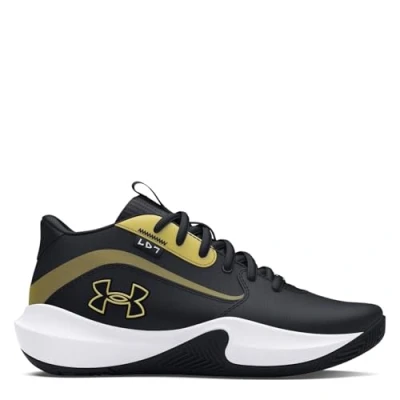 Afbeelding van Under Armour Court Performance Lockdown Basketbalschoenen voor kinderen, Maat: 38, Black Leer/ synthetisch