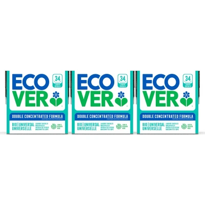 Afbeelding van Ecover Wasmiddel Kleur Voordeelverpakking Wascapsules 102 Wasbeurten Geconcentreerde Formule