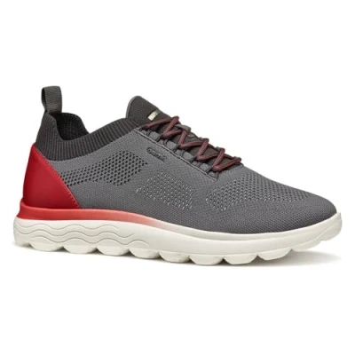 Afbeelding van Geox U Spherica, sneakers voor heren, Dk Grijs Rood