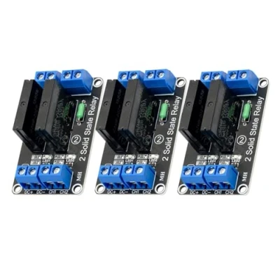 Afbeelding van 3 x 5 V DC 2 kanaals relaismodule, compatibel met Arduino en Raspberry Pi, schakelrelais op laag niveau