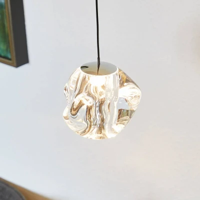 Afbeelding van LOOM DESIGN Hanglamp Ice Ball, chroom/helder, Ø 10,5 cm