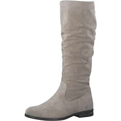 Afbeelding van Tamaris Online Exclusive Laarzen, Dames, Maat: 37, Taupe Veloursleer