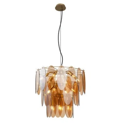 Afbeelding van QAZQA mochan Art Deco Hanglamp 14 lichts Ø 55 cm Goud Woonkamer Slaapkamer Keuken