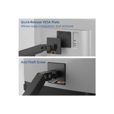 Afbeelding van ACT Monitorarm 35&quot; office premium, gasveer, 2 schermen AC8342