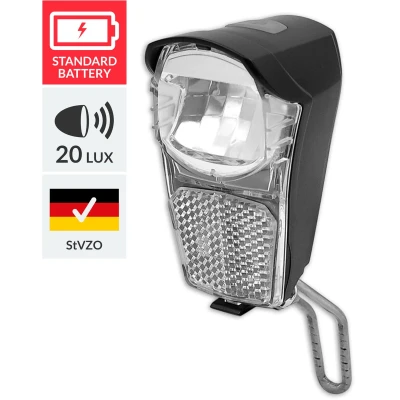 Afbeelding van Clever koplamp batterij led 20 lux zwart