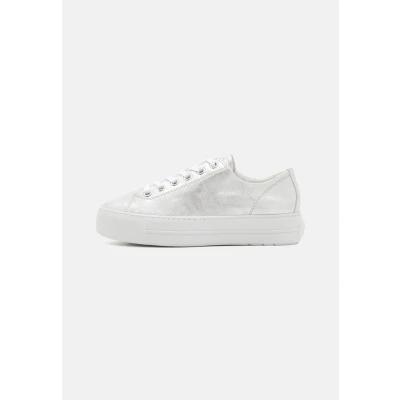 Afbeelding van Paul Green Sneakers laag, Dames, Maat: 38.5, Metallic antic alu Leer