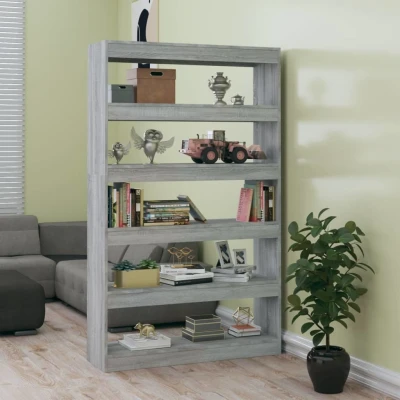 Afbeelding van Boekenkast/kamerscherm 100x30x166 cm grijs sonoma eikenkleurig